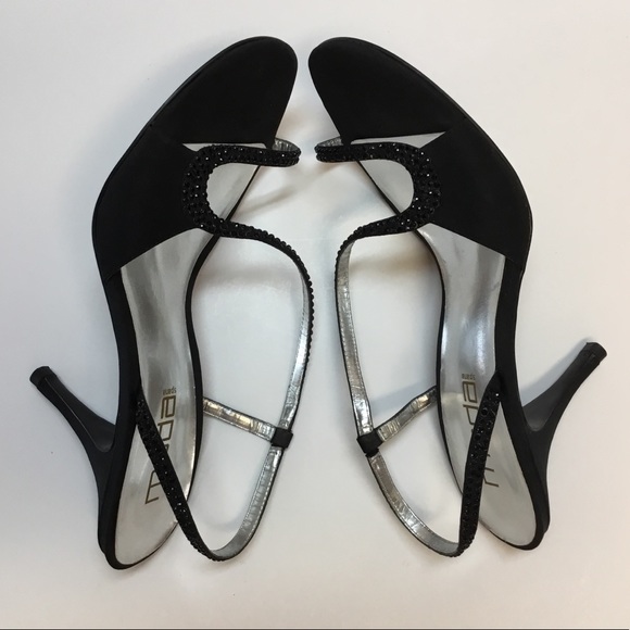 Sexy Black Heels with  Black Stones.  Moda. - Picture 4 of 7